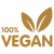 vegan icon gold
