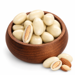 Amandes enrobées de chocolat blanc